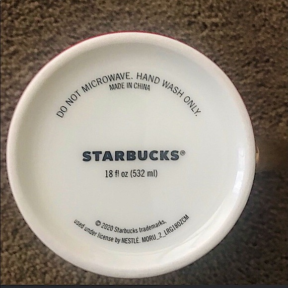 🆕🔥RARE 2020” STARBUCKS RED&GREEN&GOLD TRIM SUPER CUTE COFFEE/TEA/COLLECTION - Picture 3 of 6